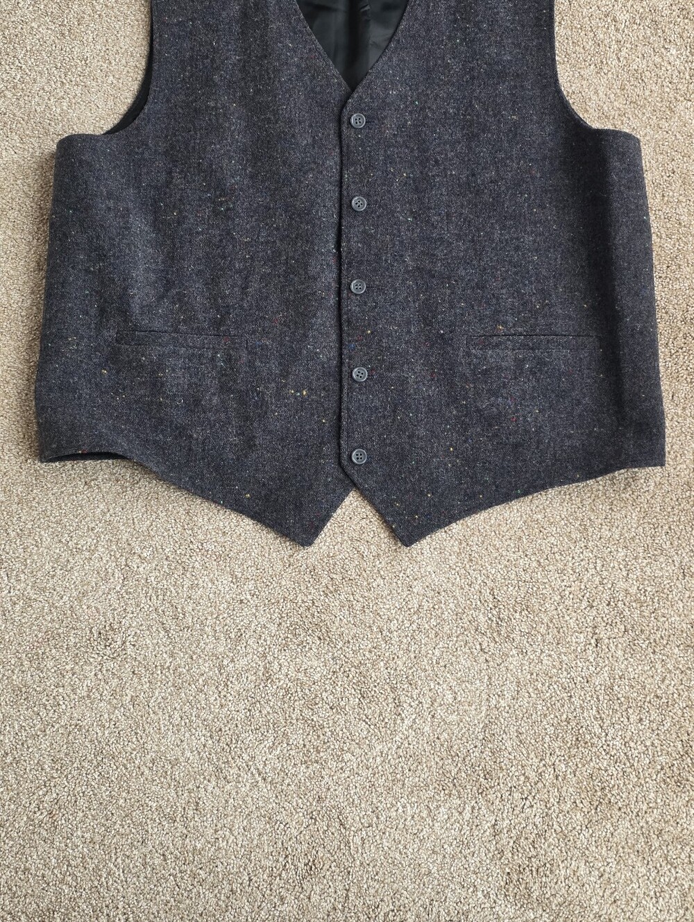 Eddie Doherty Handwoven Donegal Tweed Men's Vest Size Large - Picture 5 of 11